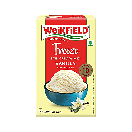 Weikfield Freeze Vanilla Flavoured Ice Cream Mix, 100 g  Low Fat Mix