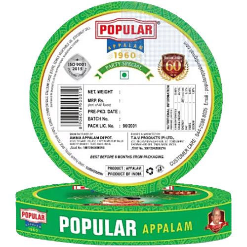 Popular Appalam - Party Special, 250 g Pouch