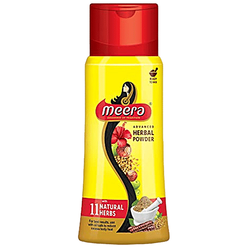 Meera Herbal Powder - 11 Natural Herbs, 150 g Bottle 