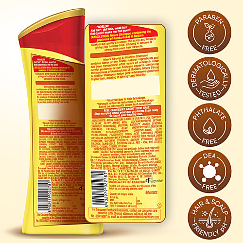 Meera Strong & Healthy Shampoo - With Kunkudukai & Badam, 180 ml  