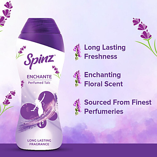 Spinz Enchante Body Talc - Long-Lasting Freshness, Soothing Fragrance Of Exotic Flowers, For Women, 400 g  