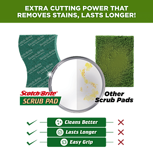 Scotch brite Scrub Pad Small, 7.5 cm X 7.5 cm  