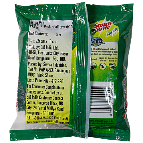 Scotch brite Scrub Pad Regular Super Saver, 3 pcs  