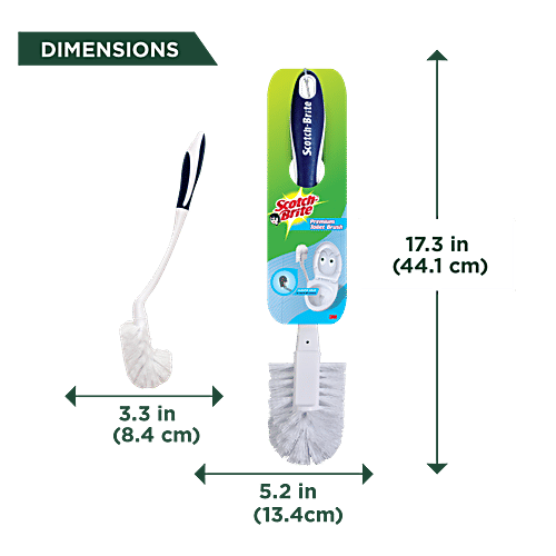 Scotch Brite Premium Toilet Brush, 1 pc  Rubber grip