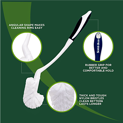 Scotch Brite Premium Toilet Brush, 1 pc  Rubber grip