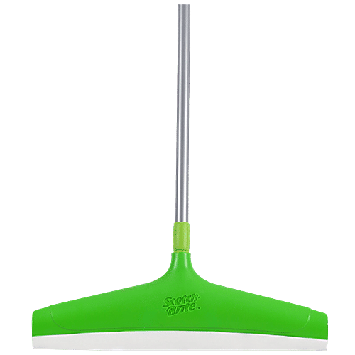 Scotch Brite Floor Squeegee - Plastic Wiper, With Rod, Green, 1 pc  Instantly Dry Floors
 Superior Clean