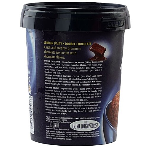 Buy London Dairy Ice Cream Double Chocolate 500 Ml Tub Online At Best