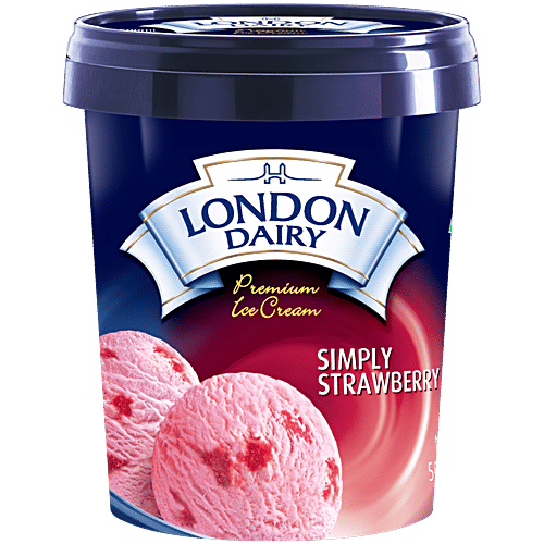 Buy London Dairy Ice Cream Simply Strawberry 500 Ml Tub Online At Best