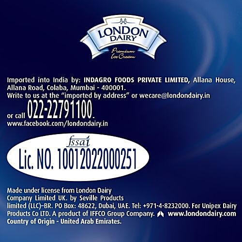 London Dairy Ice Cream - Vanilla, Premium, 500 ml Tub 
