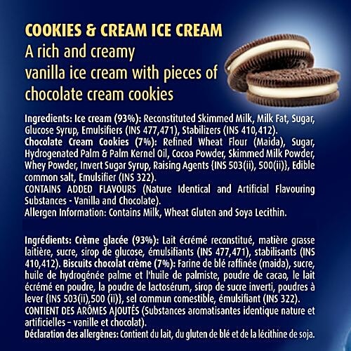 London Dairy Ice Cream - Cookies & Cream, 125 ml Cup 