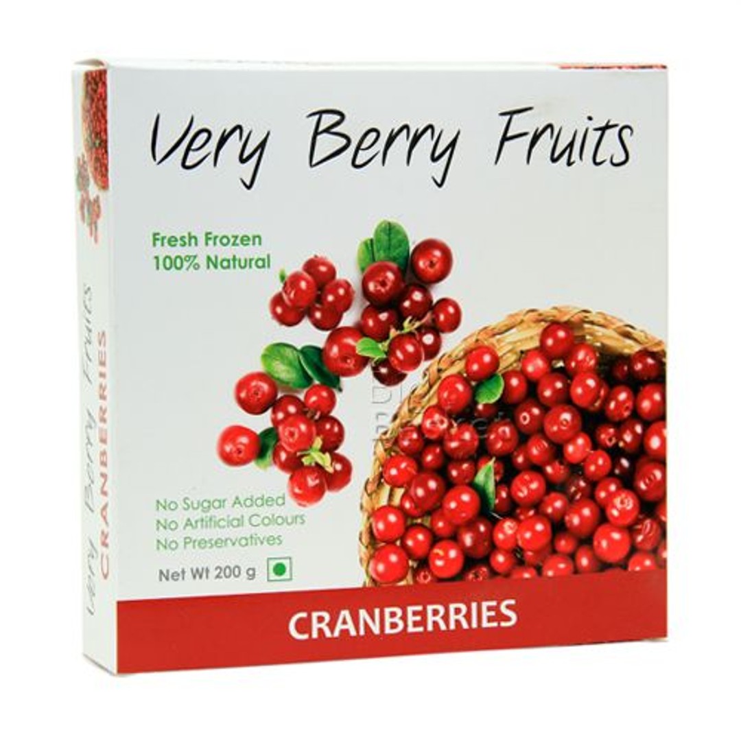 Buy Very Berry Fruits Cranberries Frozen 200 Gm Carton Online at the