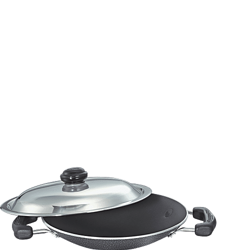 Prestige Omega Select Plus Aluminium Non-Stick Deep Appachetty With Lid - 20 cm, 1 L PFOA Free