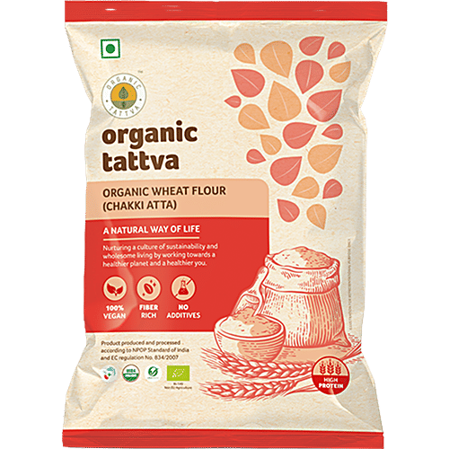 Organic Tattva Flour - Wheat, 1 kg Pouch 