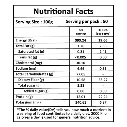 Organic Tattva Organic Wheat Flour/ Chakki Atta, 5 kg Pouch 