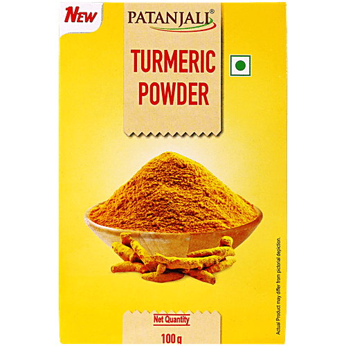 Patanjali Turmeric Powder/Manjal Podi, 100 g Carton Exotic Colour & Aroma Combination