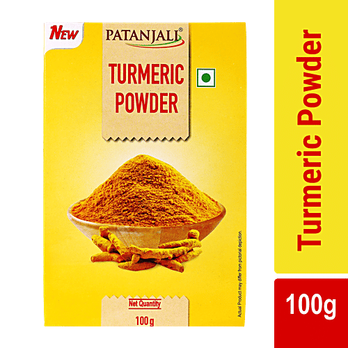 Patanjali Turmeric Powder/Manjal Podi, 100 g Carton Exotic Colour & Aroma Combination