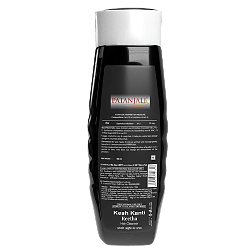 Patanjali Kesh Kanti Reetha Hair Cleanser, 180 ml For Thick & Black Hair