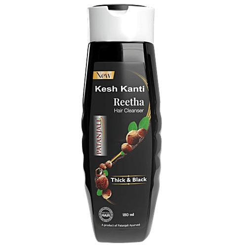 Patanjali Kesh Kanti Reetha Hair Cleanser, 180 ml For Thick & Black Hair