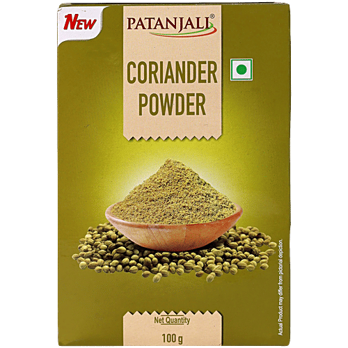Patanjali Coriander Powder/Dhania Powder, 100 g Carton Exotic Colour & Aroma Combination