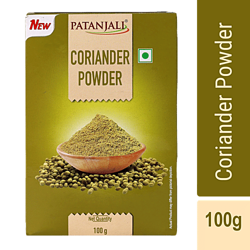 Patanjali Coriander Powder/Dhania Powder, 100 g Carton Exotic Colour & Aroma Combination