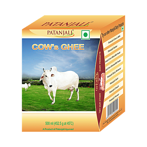 Patanjali Cow Ghee/Neyyi, 500 ml Carton 