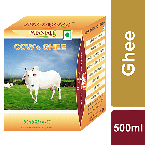 Patanjali Cow Ghee/Neyyi, 500 ml Carton 