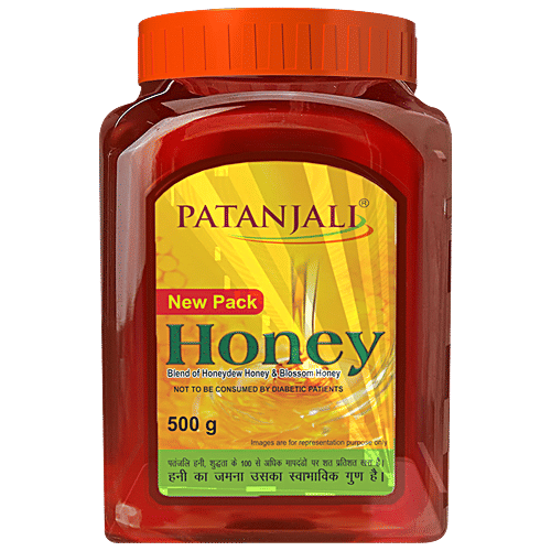 Patanjali Honey, 500 g Bottle Good Source of Natural Sugar & Minerals