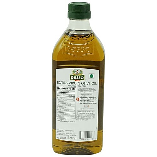 Basso Olive Oil - Extra Virgin, 1 L Bottle 