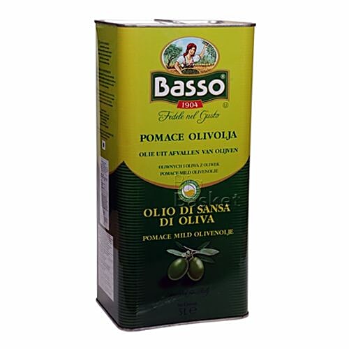Basso Olive Oil - Refined Pomace Mild, 5 L Tin 
