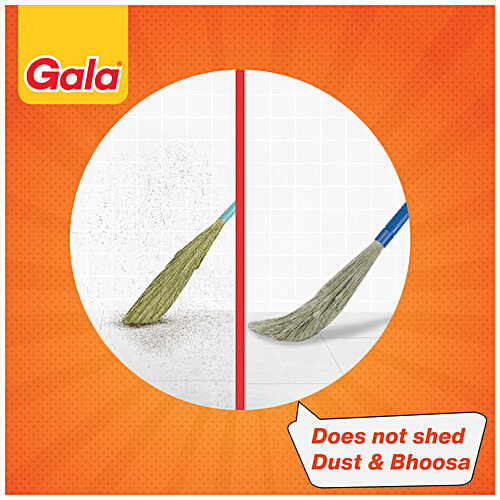 Gala No Dust Broom With Long Handle, 1 pc  3x Long-lasting than Ordinary Brooms, Flexible Bristles