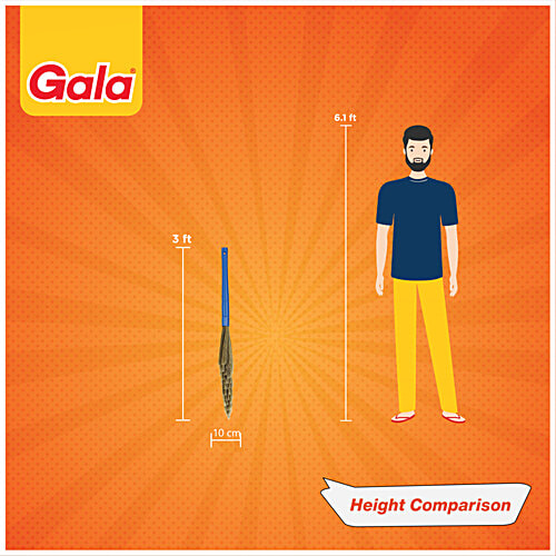 Gala No Dust Broom With Long Handle, 1 pc  3x Long-lasting than Ordinary Brooms, Flexible Bristles