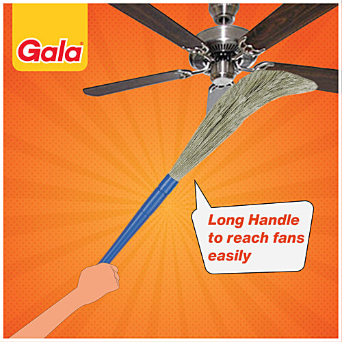 Gala No Dust Broom With Long Handle, 1 pc  3x Long-lasting than Ordinary Brooms, Flexible Bristles