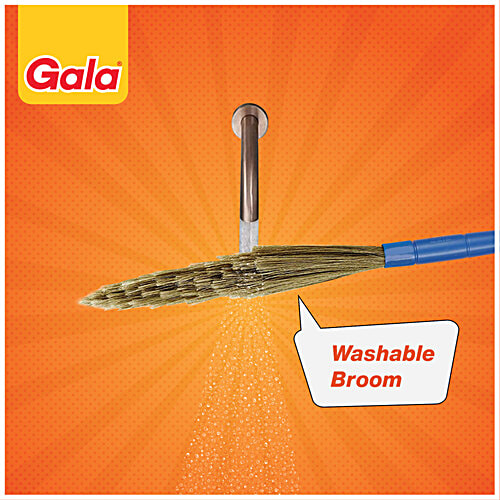 Gala No Dust Broom With Long Handle, 1 pc  3x Long-lasting than Ordinary Brooms, Flexible Bristles