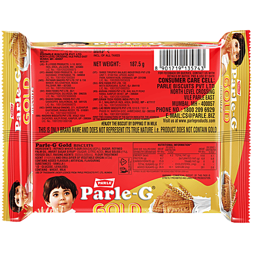 Parle G Gold Biscuits, 187.5 g