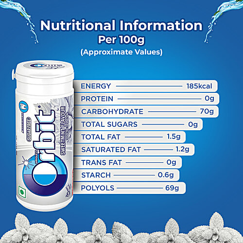 Orbit Sweetmint Sugar Free Chewing Gum, 19.8 g  Clean & Healthy Teeth