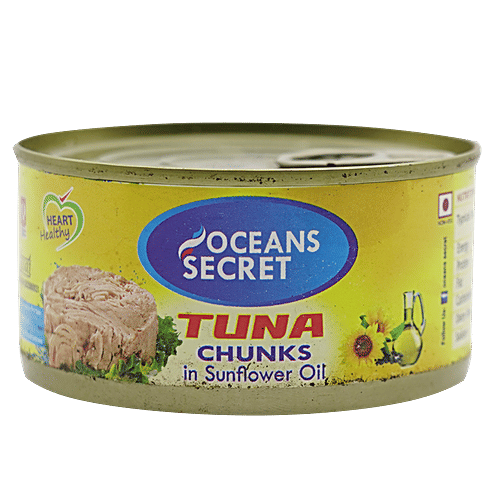 Ocean Secret Tuna Chunks in - Sunflower Oil, 180 g Tin No Artificial Preservatives