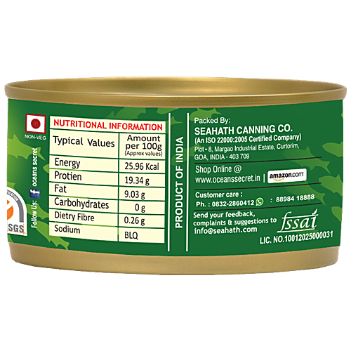 Ocean Secret Tuna Chunks in - Olive Oil, 180 g  No Artificial Preservatives
