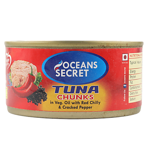 Buy Ocean Secret Tuna Chunks In Vegetable Oil With Red Chilly Cracked