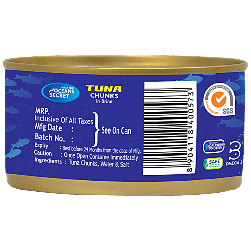 Ocean Secret Tuna Chunks - In Brine, 180 g  No Artificial Preservatives