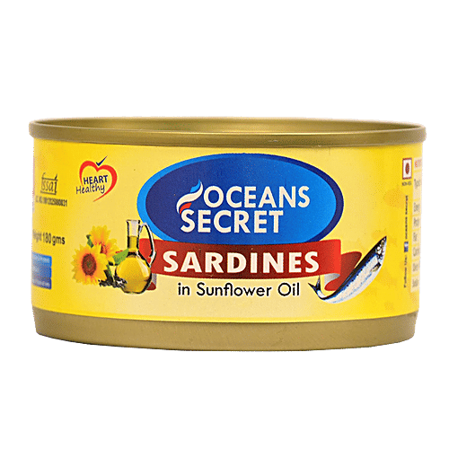 Ocean Secret Sardines in Sunflower Oil, 180 g Tin No Artificial Preservatives