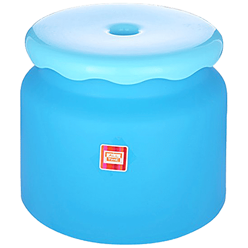 All Time Plastic Frosty Bathroom Stool - Blue, 1 pc  
