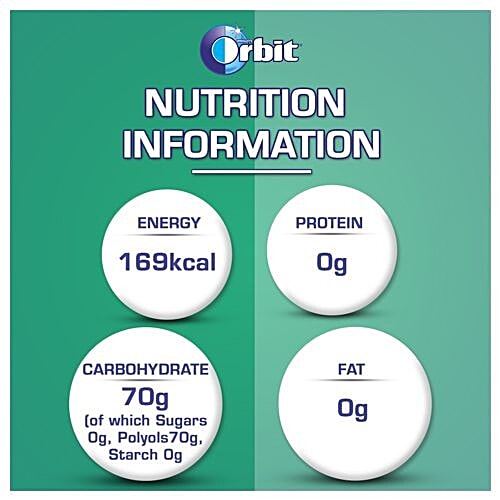 Orbit Wrigleys Chewing Gum - Spearmint, 15 Pcs  Zero Trans Fat