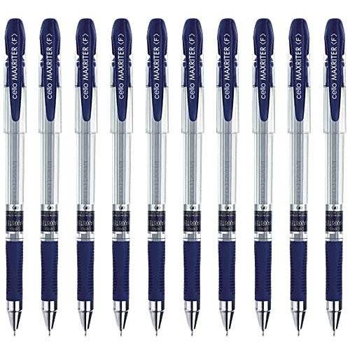 Buy Cello Maxriter Ballpoint Pens Blue With Jumbo Refills 10 Pcs Online