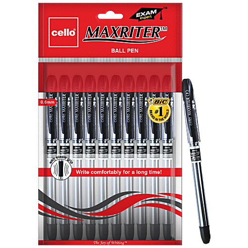 BIC Cello Maxriter Ballpen Set - Black, 10 pcs  