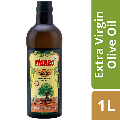 Figaro Extra Virgin Olive Oil, 1 L PET Bottle Natural And Cold Extracted, For Salad, Paratha, Marinade