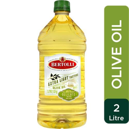 Bertolli Bertolli Extra Light Tasting Olive Oil- Deep Frying- Neutral Taste-Deep Fry, Shallow Fry -Italian Brand World no 1- From the makers of Figaro-2L Bottle, 2 L Bottle 