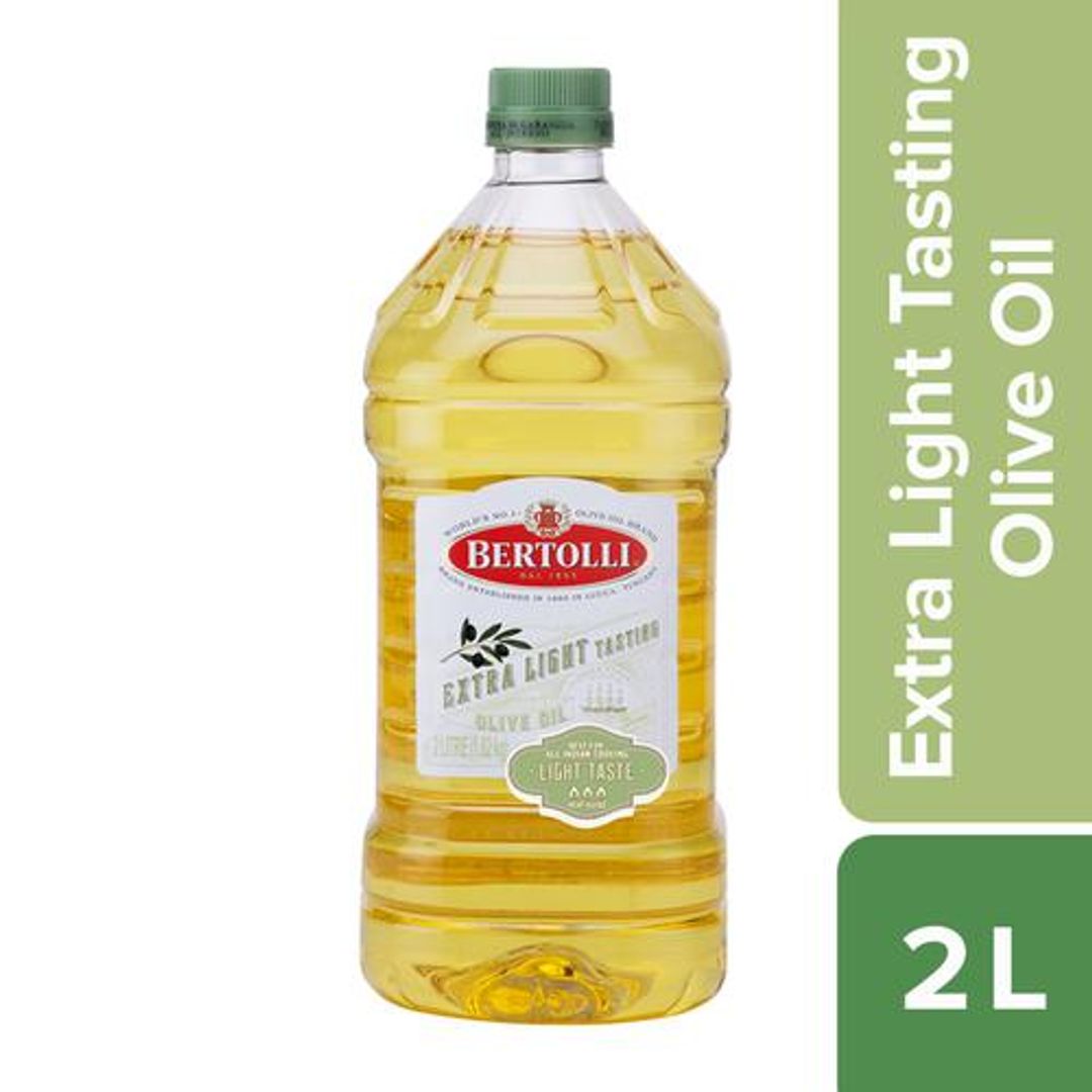 Bertolli Bertolli Extra Light Tasting Olive Oil- Deep Frying- Neutral Taste-Deep Fry, Shallow Fry -Italian Brand World no 1- From the makers of Figaro-2L Bottle, 2 L Bottle