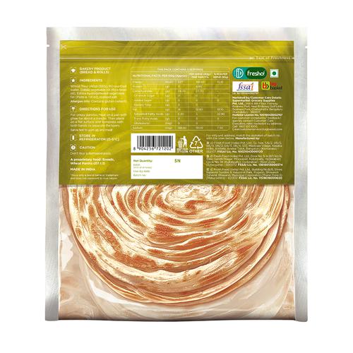 iD Fresho Whole Wheat Parota/Paratha - No Added Preservatives, 400 g (5 pcs) 
