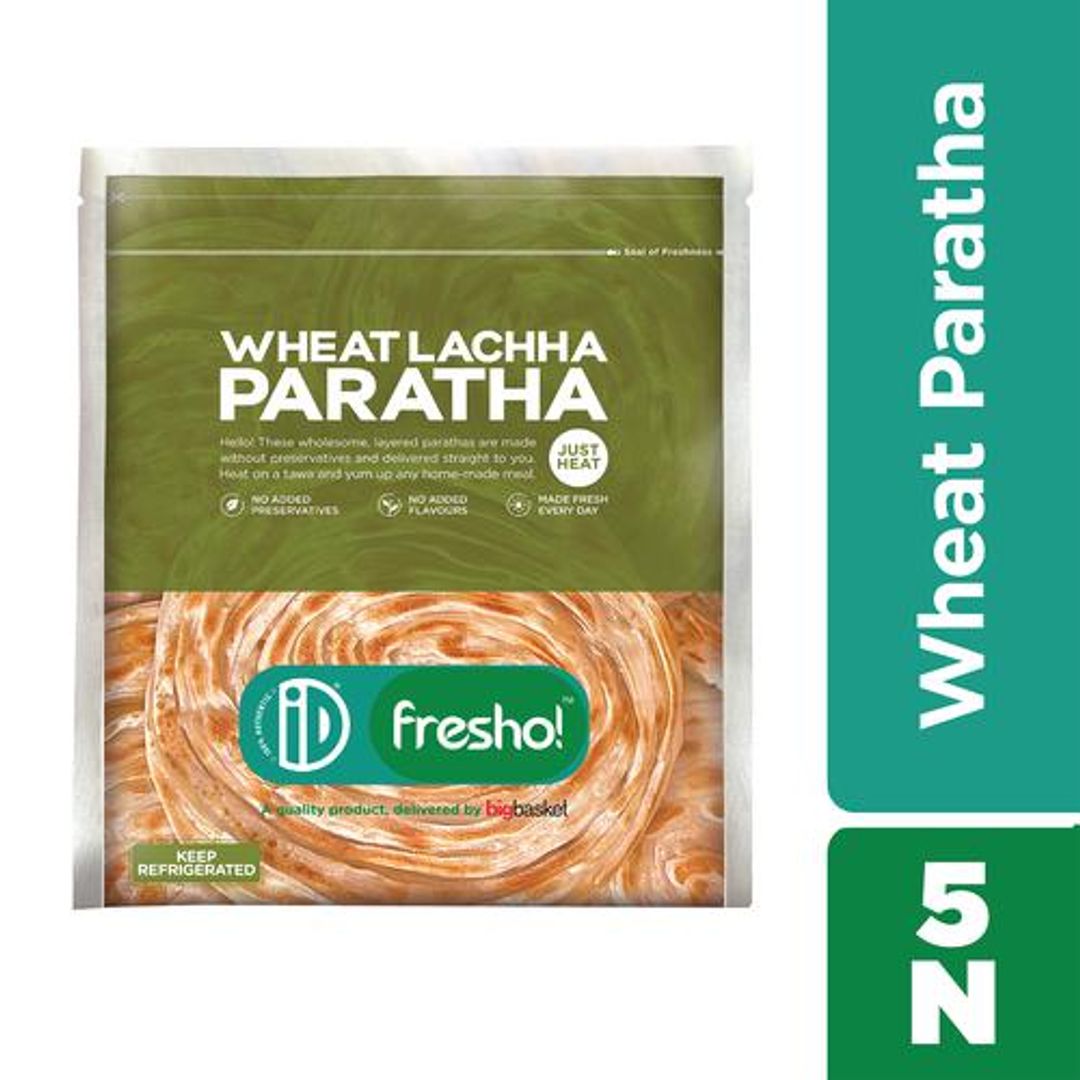 iD Fresho Whole Wheat Lachha Paratha, 400 g (5 pcs)