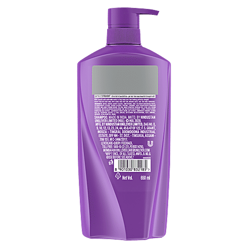 Sunsilk Perfect Straight Hair Shampoo - with Silk Protein, For Sleeker, Straighter Hair, Straight Lock Technology, 650 ml  
